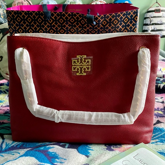 Tory Burch Handbags - Tory Burch Red Britten Tote Bag Authentic NWT